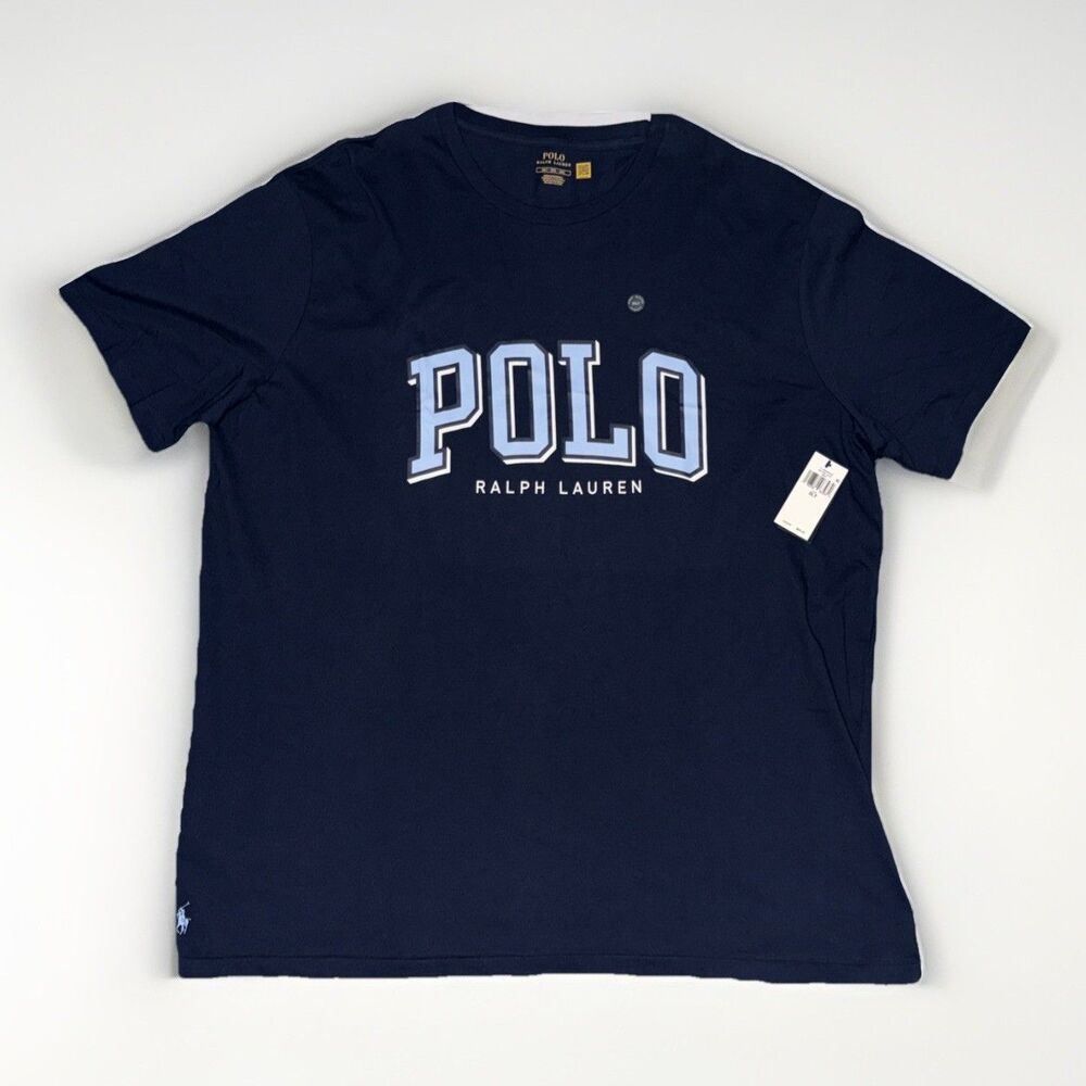Polo Ralph Lauren M Print Shop Graphic Logo T-Shirt Navy 3XLT Big & Tall
